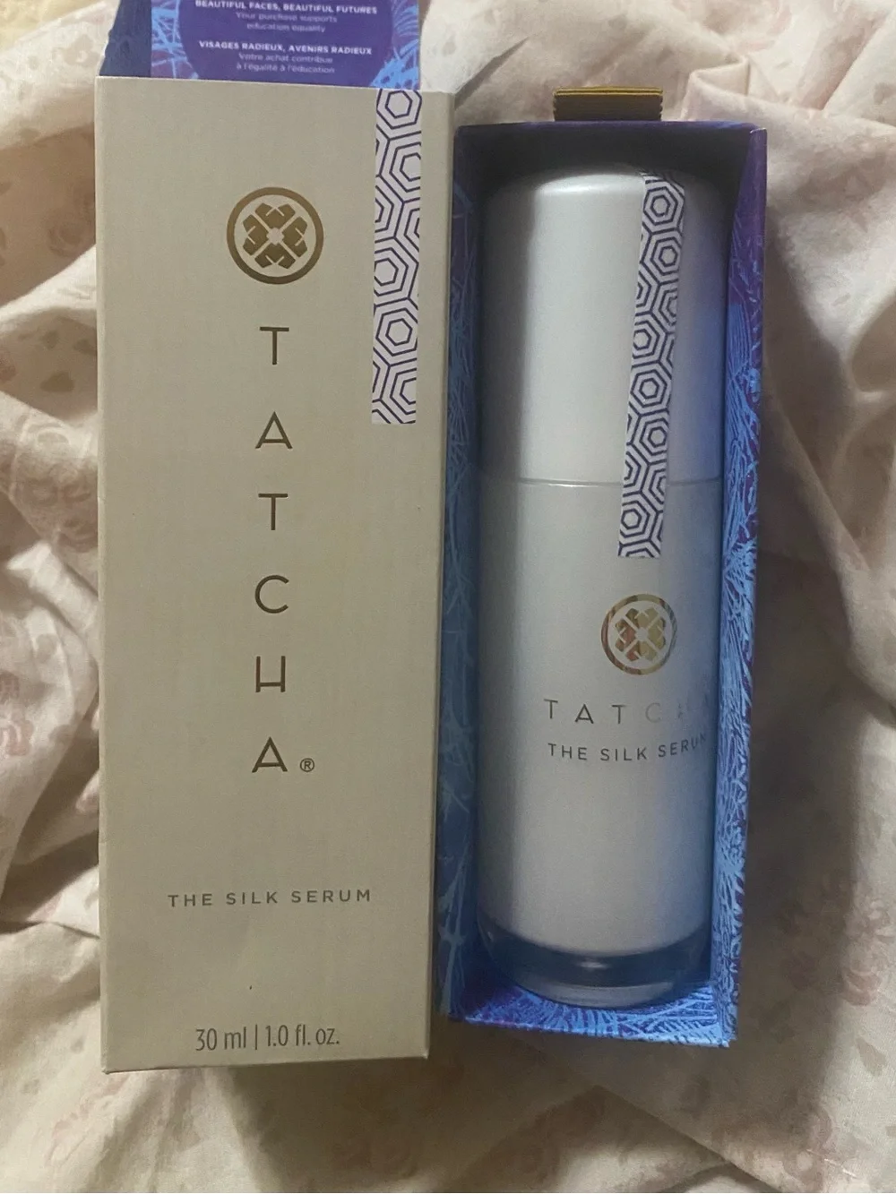 New Tatcha The Silk Serum — White Bottle with Gold Accents